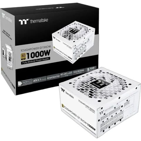 Thermaltake ATX 3.1 1000W - 80+ Gold - Toughpower GT Snow - Blanc — vue 1