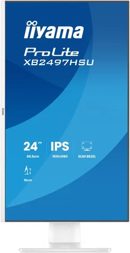 Iiyama XB2497HSU-W1 - 23.8" FHD 120Hz IPS Pivot HP Blanc — vue 3