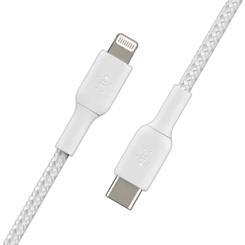 Belkin Lightning to USB-C Cable Braid 1M White — vue 2