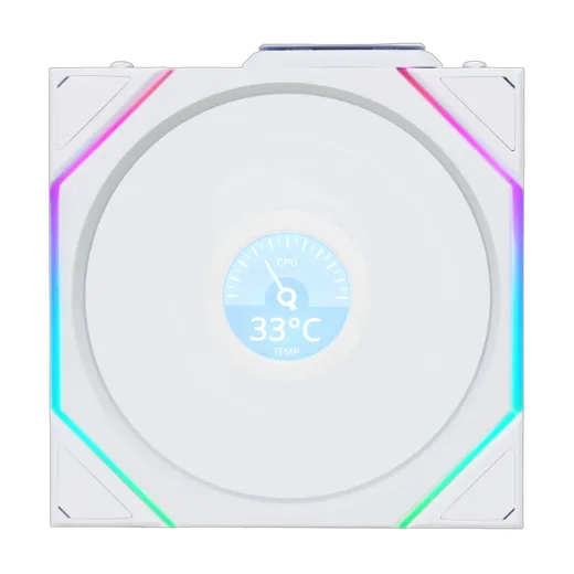 Lian-Li UNI FAN TL Sans fil LCD ARGB PWM + Contrôleur Reverse Blade - Pack 3x120mm - Blanc — vue 1