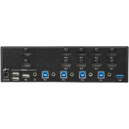 StarTech KVM Switch/USB Hub4 Dual Monitor Display — vue 4