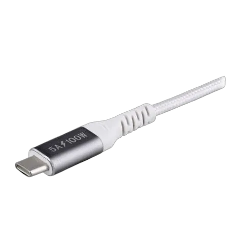 T'nB Câble USB-C vers USB-C - 100W - Tressé - 2m - Blanc — vue 2