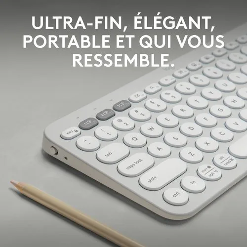 Logitech PEBBLE KEYS 2 K380S TONAL WHITE — vue 7
