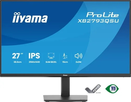 Iiyama Prolite XB2793QSU-B1 - 27" QHD 75Hz IPS 1ms Pivot Adaptive Sync — vue 1