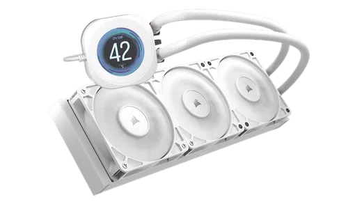 Corsair NAUTILUS 360 RS LCD - 360mm - Blanc — vue 2