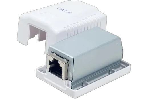 Boitier Mural CAT6 - 1 RJ45 blindé — vue 1