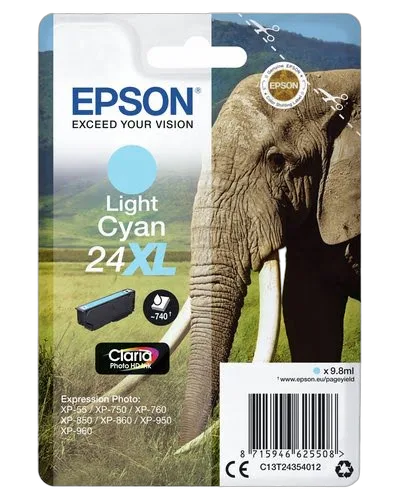 Epson Ink/24XL Elephant 9.8 ml LCY — vue 3