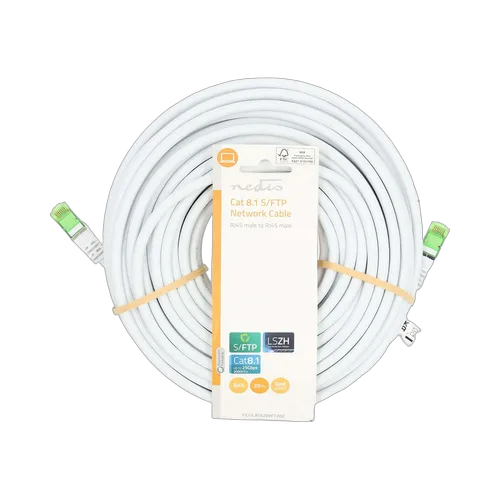 Nedis Câble RJ45 CAT8.1 S/FTP mâle/mâle - 20m - Blanc — vue 3