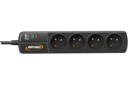 Infosec S4 Black Line II - 4 prises — vue 1