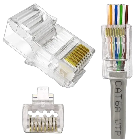 Lot de 50 connecteurs de fils RJ45