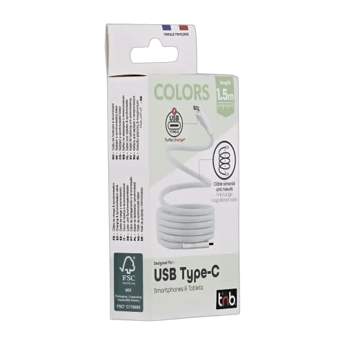 T'nB Câble USB-C vers USB-C - 1,5m - Vert — vue 2