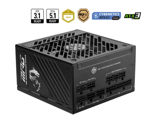 MSI ATX 1250W - 80+ Gold - MPG A1250GS PCIES Noir-Seconde Vie — vue 5