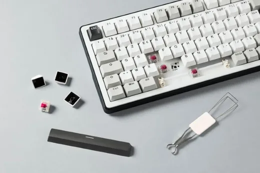 The G-LAB Keyz Elite 300 WG 75% - Mécanique - Sans-Fil - RGB - Blanc/Gris — vue 3