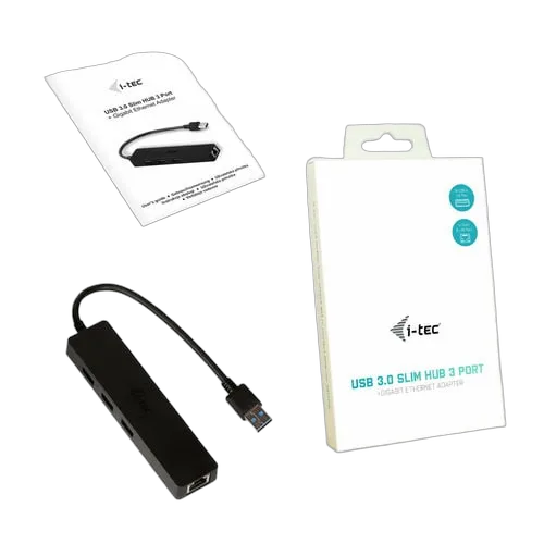 I-TEC USB 3.0 Slim HUB 3 Port with Gigabit Ethernet Adapter ideal for Notebook Ultrabook Tablet PC s — vue 5