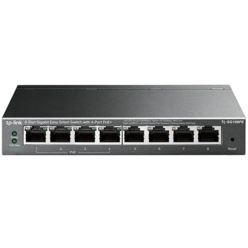 TP-Link 8 Port Easy Smart Switch with 4-Port PoE — vue 1