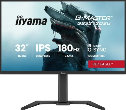 Iiyama G-Master GB3272QSU-B1 - 32" QHD 180Hz IPS 0.5ms G-Sync — vue 1