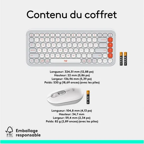 Logitech Pop Icon Combo - Blanc — vue 15