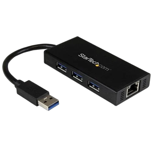 StarTech Portable USB 3.0 Hub w/Gigabit Ethernet — vue 1