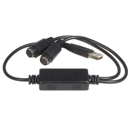 StarTech Adaptateur clavier et souris USB vers PS2 Noir — vue 1