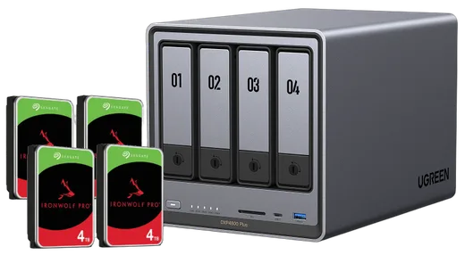 UGREEN DXP4800 Plus - 4 Baies avec 4 disques de 4To — vue 1