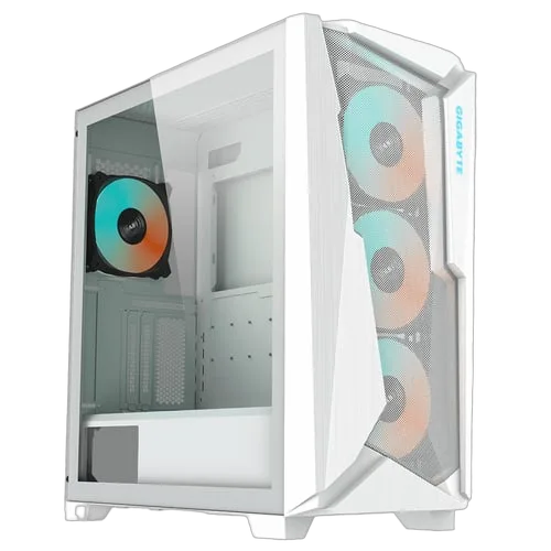 Gigabyte C301 GLASS WHITE V2 - MT/Sans Alim/E-ATX — vue 1