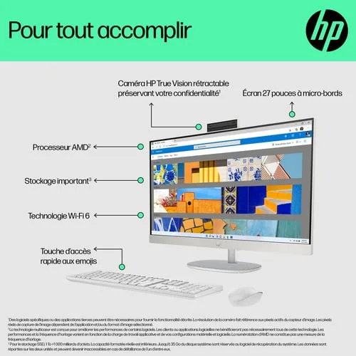 HP 27-cr0041nf - 27" FHD R7-7730U 16Go 1To W11 Blanc — vue 5
