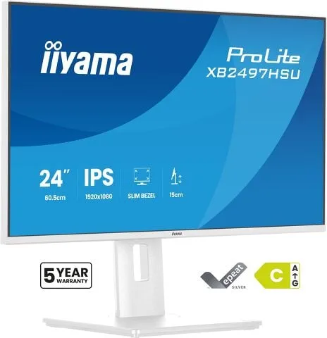 Iiyama XB2497HSU-W1 - 23.8" FHD 120Hz IPS Pivot HP Blanc — vue 1