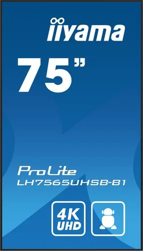 Iiyama LH7565UHSB-B1 74.5IN IPS 4K — vue 3