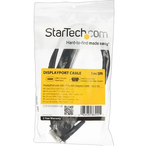 StarTech 1m 3 ft USB C to VGA Cable — vue 5