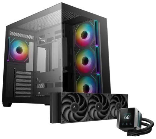 Deepcool CG530 4F Noir + Mystique 360 LCD - Noir — vue 1