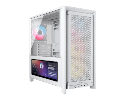Corsair FRAME 4000D LCD RS ARGB Blanc - MT/Sans Alim/E-ATX — vue 1