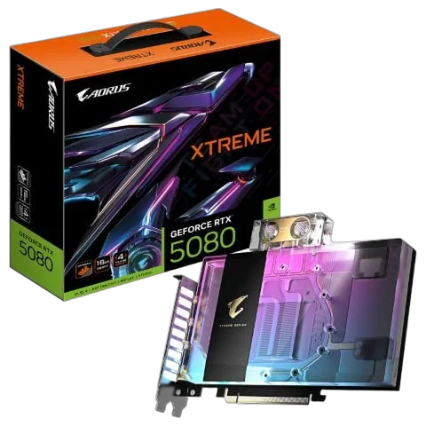 Gigabyte AORUS GeForce RTX 5080 XTREME WATERFORCE WB 16G — vue 1