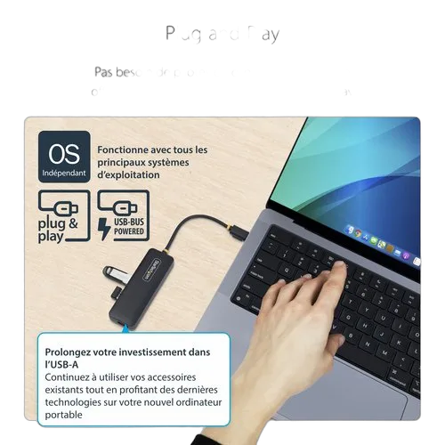 StarTech HUB USB-C 4 PORTS 5GBPS USB- — vue 14