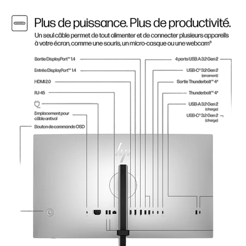 HP 727pu - 27" QHD 120Hz IPS USB-C Thunderbolt 4 — vue 7