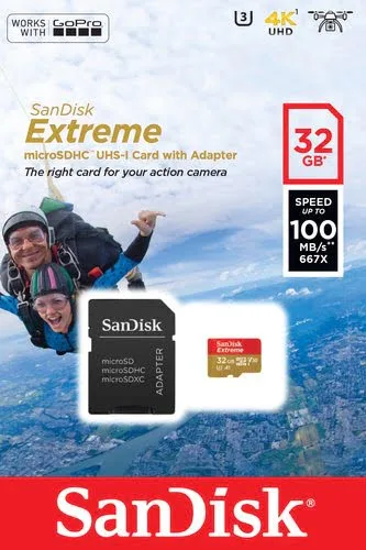 Sandisk Extreme microSDHC 32GB+SD Ad Sports Cam — vue 3