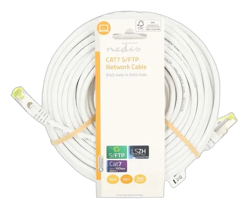 Nedis Câble RJ45 CAT7 S/FTP mâle/mâle - 20m - Blanc — vue 1