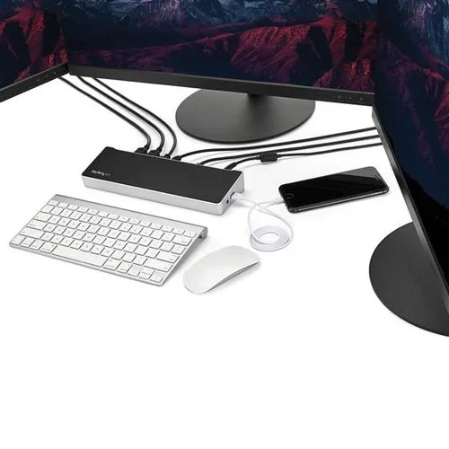 StarTech USB-C Dock - Triple 4K Monitor - 100W PD — vue 5