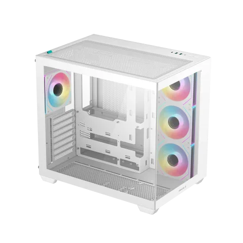 Deepcool CG530 4F Blanc - MT/Sans Alim/ATX + MYSTIQUE 240 ARGB Blanc — vue 3