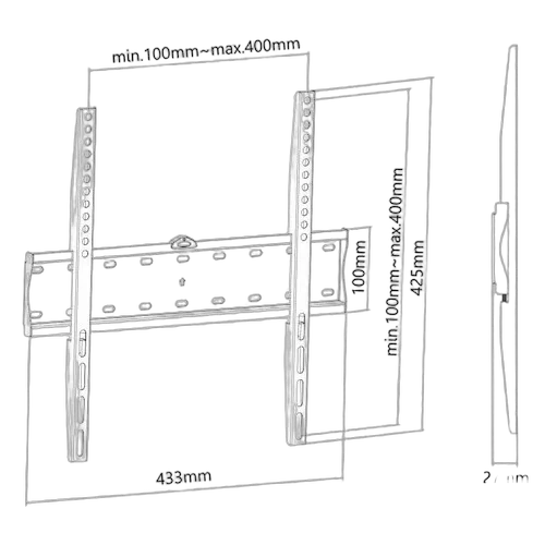 NewStar Flat Screen Wall Mount fixed — vue 8