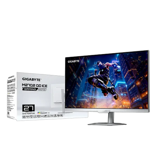Gigabyte M27Q2 QD ICE - 27" QHD 200Hz Quantum Dot Fast-IPS Pivot USB-C Compatible G-Sync — vue 6