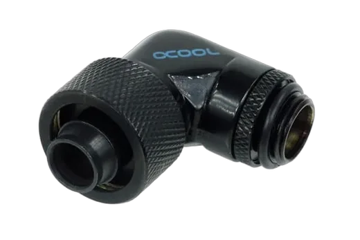 Alphacool HF 16/10 screw-on nozzle 90° rotatable G1/4 Black — vue 1