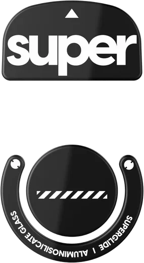 SuperGlide Patins Verre V2 - Logitech GProX Superlight - Noir