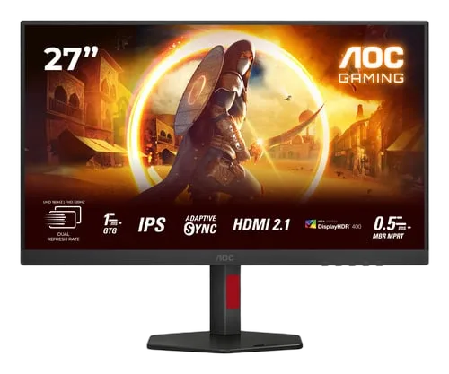 AOC U27G4R - 27" 4K/160Hz ou FHD/320Hz Fast IPS 0.3ms Pivot Compatible G-Sync — vue 1