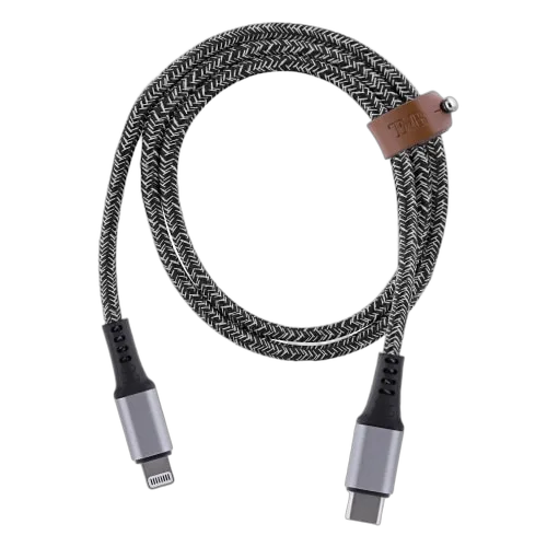 T'nB Câble USB-C/Lightning - 1,5m - nylon RPET - Noir — vue 3