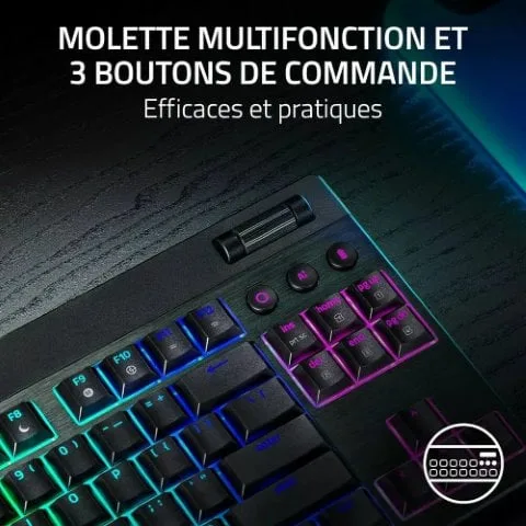 Razer BlackWidow V4 TKL LP - Mécanique (Switch Orange) - Sans-Fil - RGB - Noir — vue 4