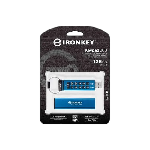 Kingston Clé 128Go Ironkey Keypad 200 — vue 3