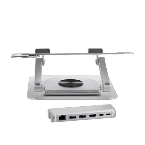 T'nB iClick Support notebook - 6 ports - Gris — vue 9
