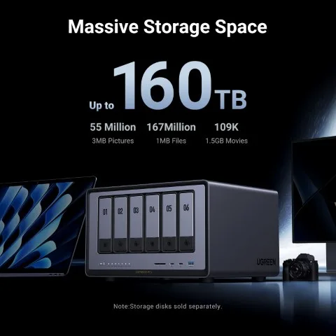 UGREEN DXP6800 Pro - 6 Baies — vue 4