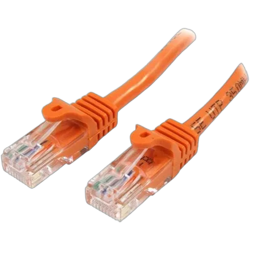 StarTech 0.5m Orange Snagless Cat5e Patch Cable — vue 1