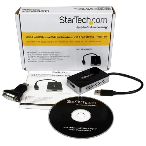 StarTech USB 3 to HDMI Adapter w/1-Port USB Hub — vue 5
